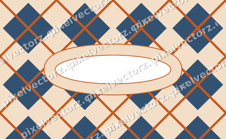 Decorative patterned mat frame in dark blue with argyle diamonds