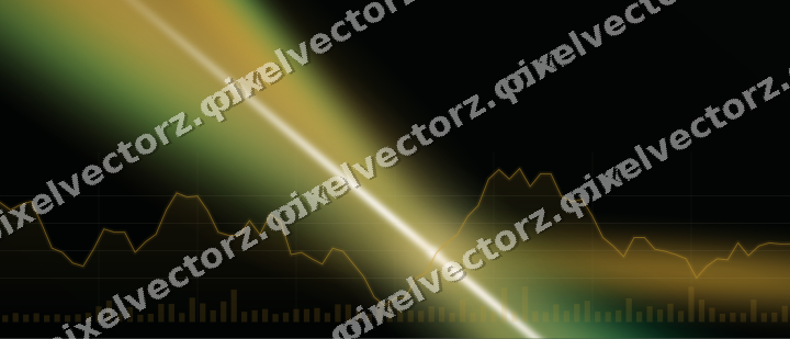 Leuchtender Neon Diagramm Hintergrund in Bernstein und Grün