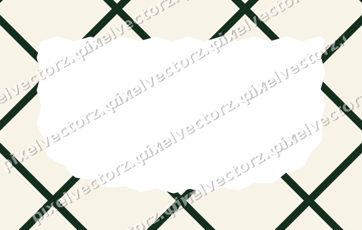 Decorative patterned mat frame in dark green and amber with grid check
