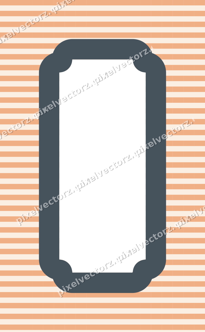 Decorative patterned mat frame in blue with horizontal stripes