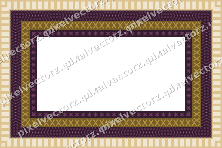 Decorative picture frame border in dark magenta with cross band