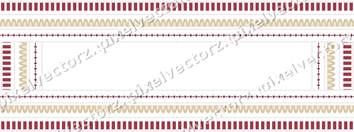 Decorative picture frame border in dark pink and red with dentil