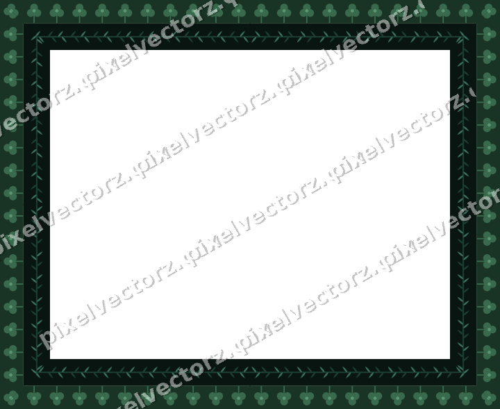 Decorative picture frame border in dark green with laurel moulding