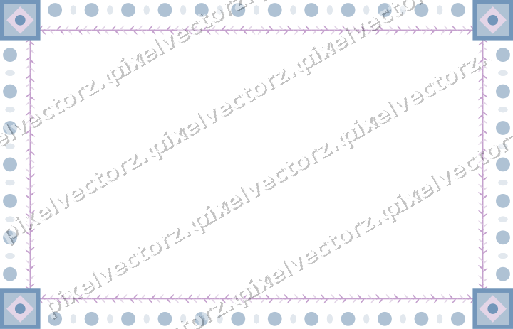 Decorative picture frame border in purple and blue with bead and reel