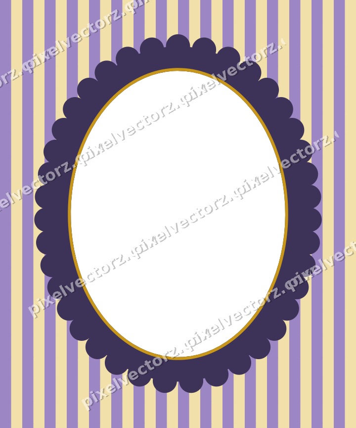 Decorative patterned mat frame in amber with vertical stripes