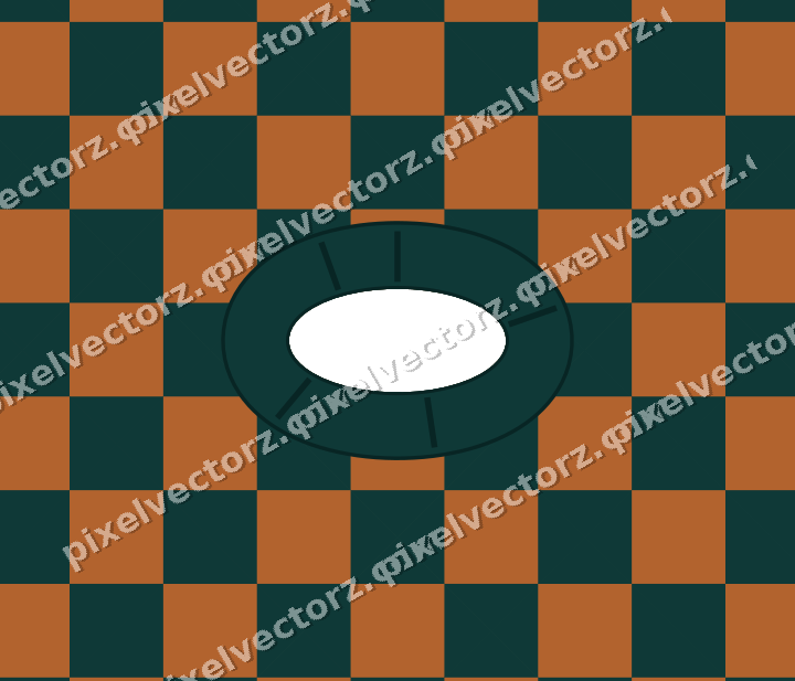 Decorative patterned mat frame in orange with harlequin diamonds