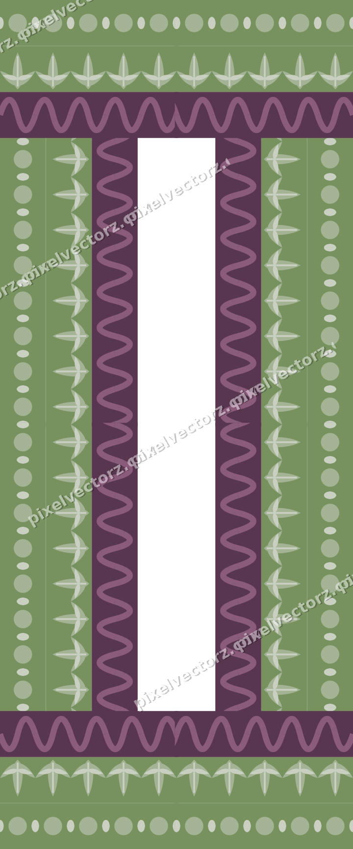 Decorative picture frame border in dark magenta with bead and reel