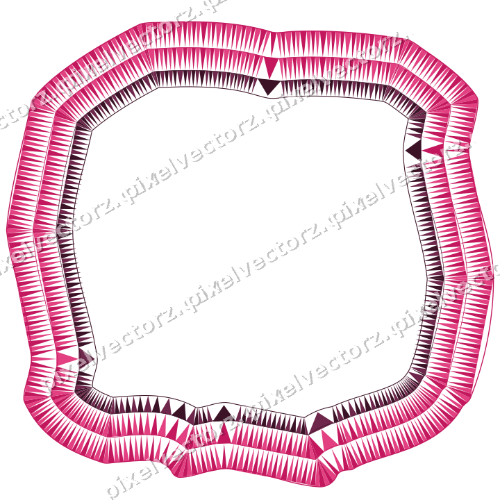 Decorative line art frame in lime and pink with label plaque