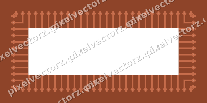 Decorative picture frame border in dark teal with trefoil band