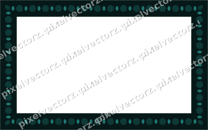 Decorative picture frame border in orange and teal with bead and reel