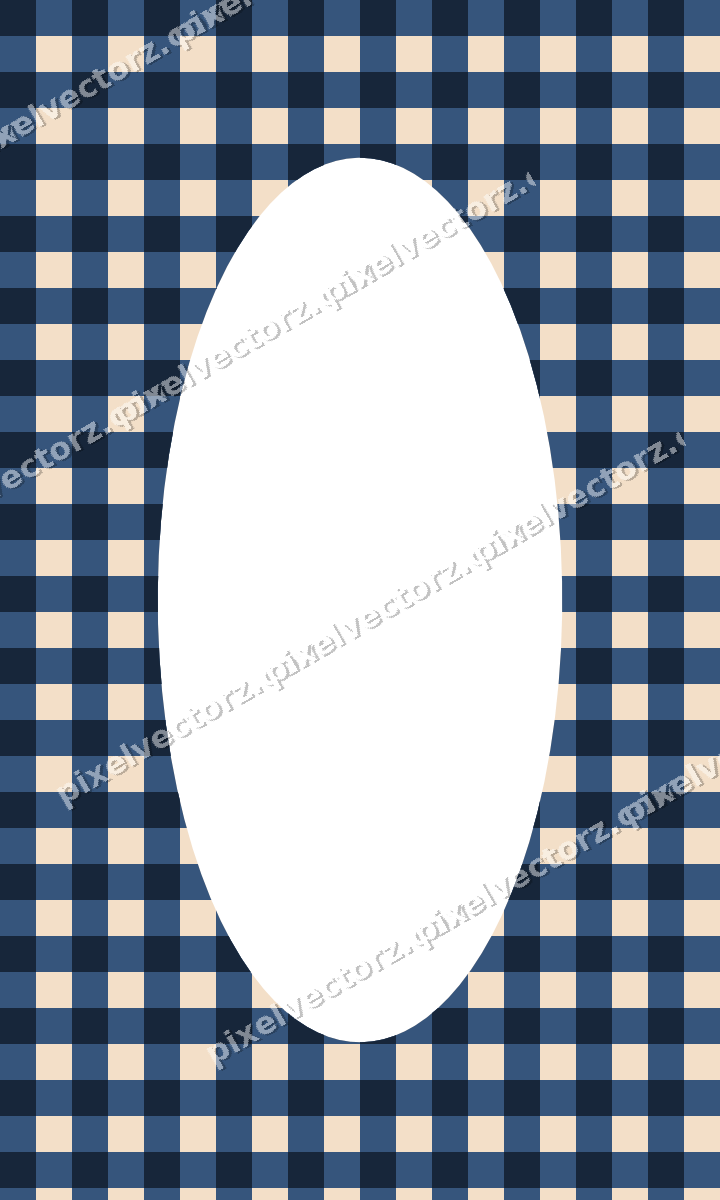 Decorative patterned mat frame in dark blue with gingham check