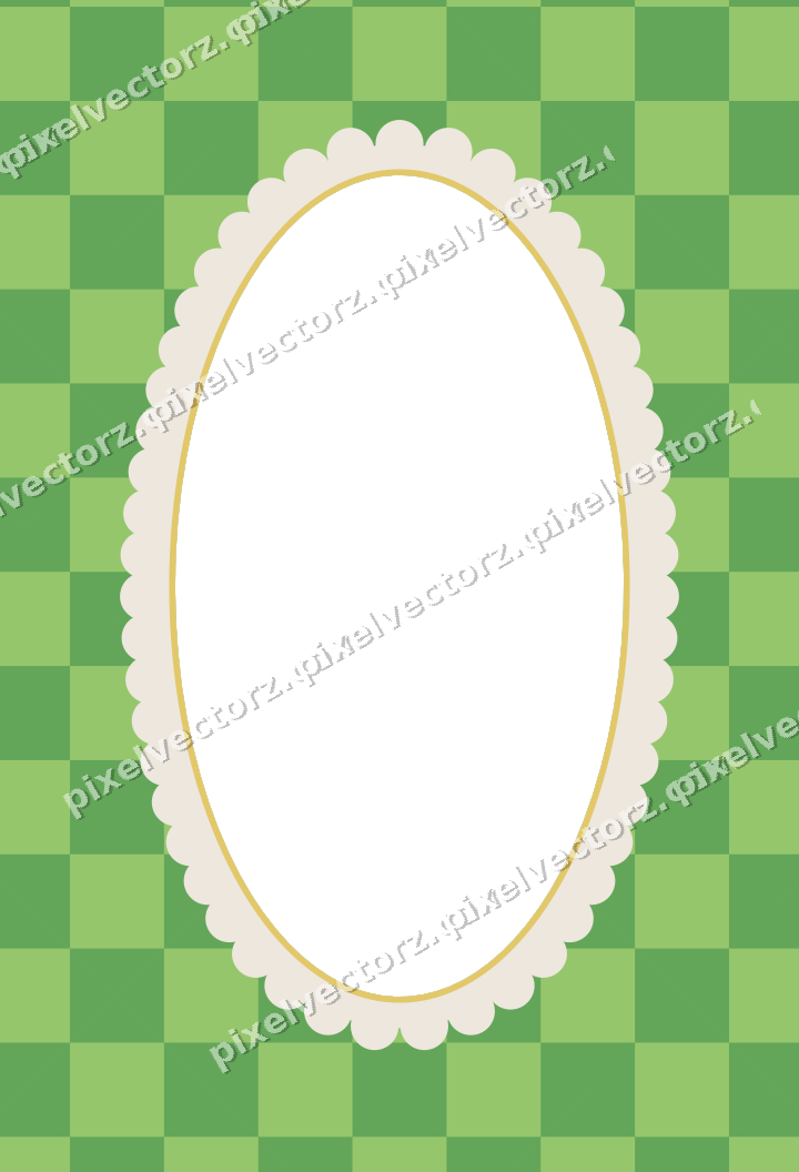 Decorative patterned mat frame in lime with harlequin diamonds