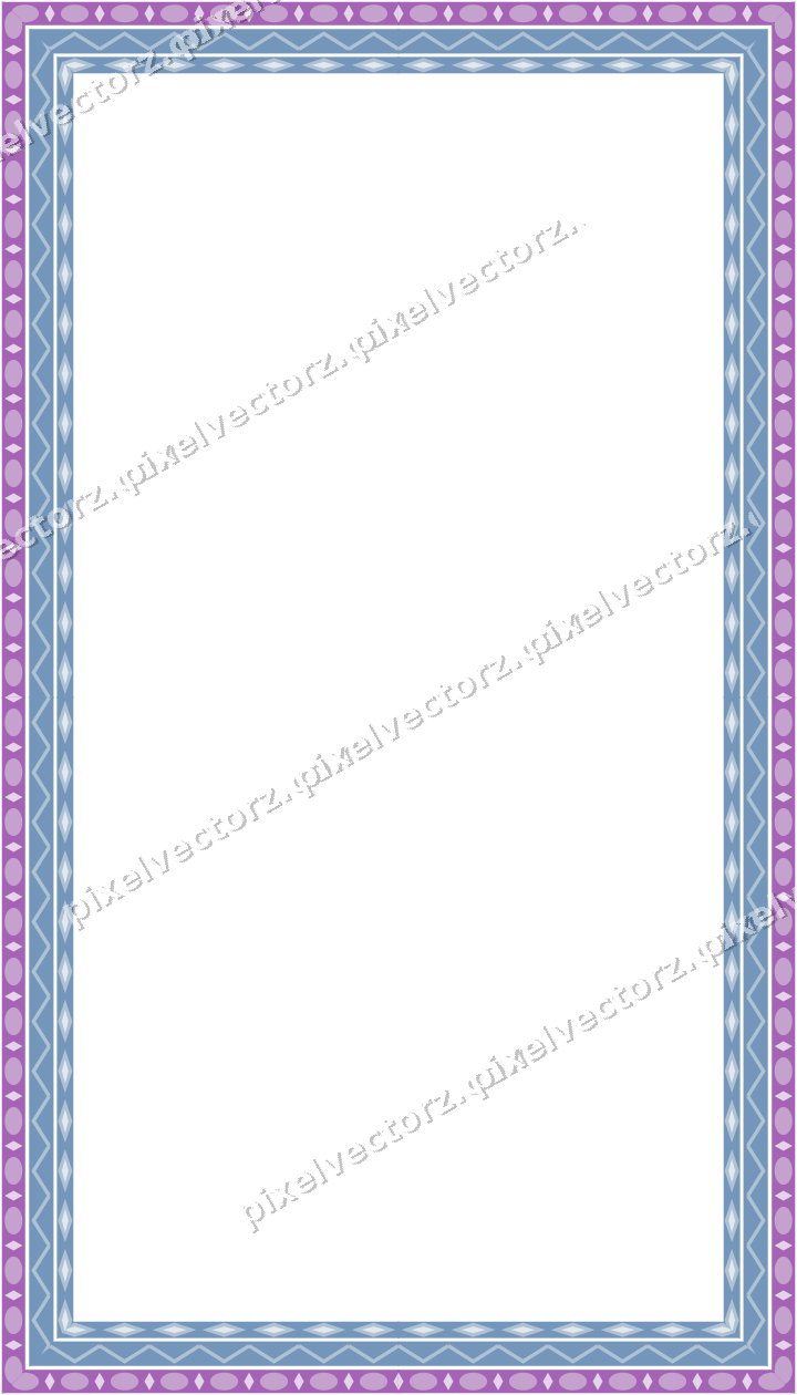Decorative picture frame border in purple and blue with egg and dart
