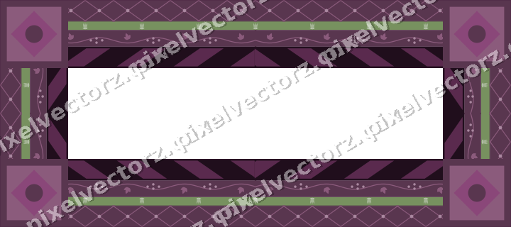 Decorative picture frame border in dark magenta with lattice band