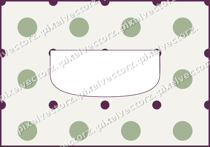 Decorative patterned mat frame in dark magenta with polka dots