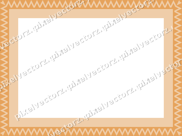 Decorative picture frame border in dark blue and orange with zigzag