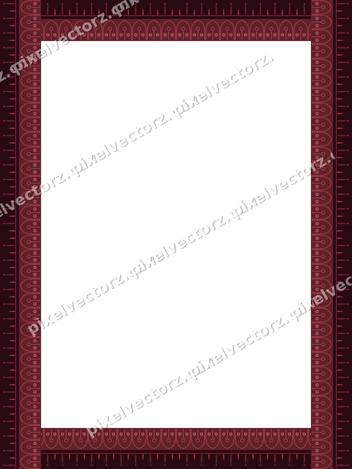 Decorative picture frame border in dark pink with gothic tracery