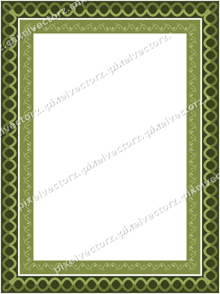Decorative picture frame border in lime and pink with guilloche
