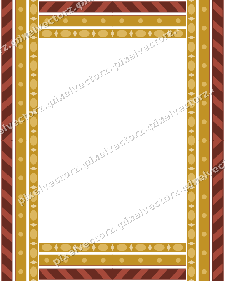Decorative picture frame border in orange and amber with dot row