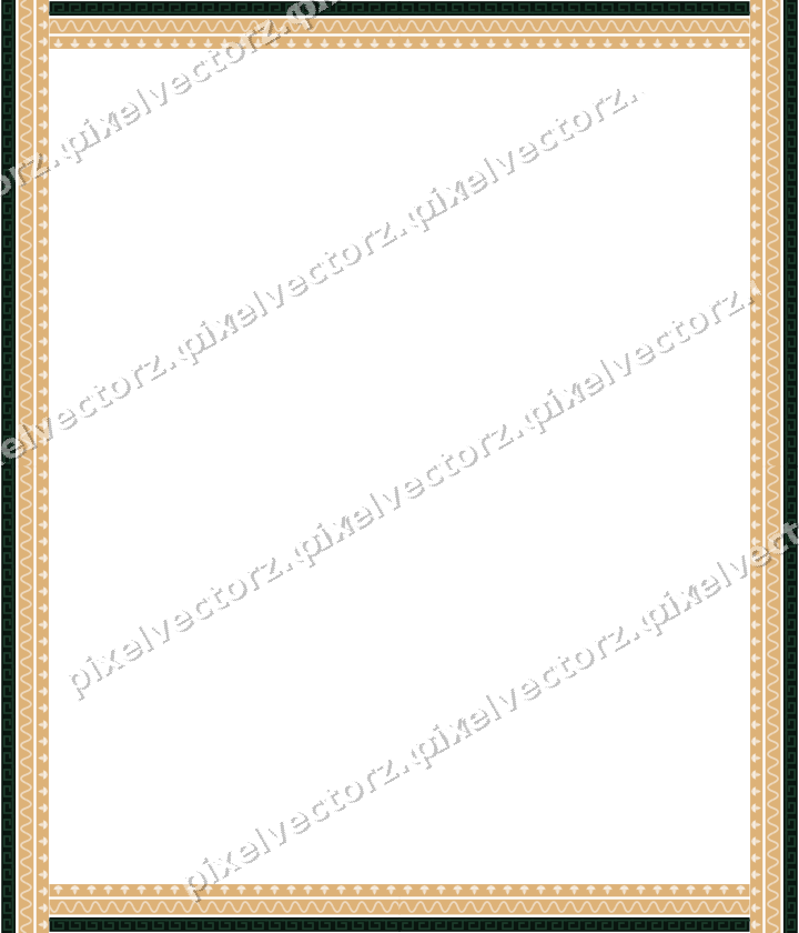 Decorative picture frame border in dark green with greek key