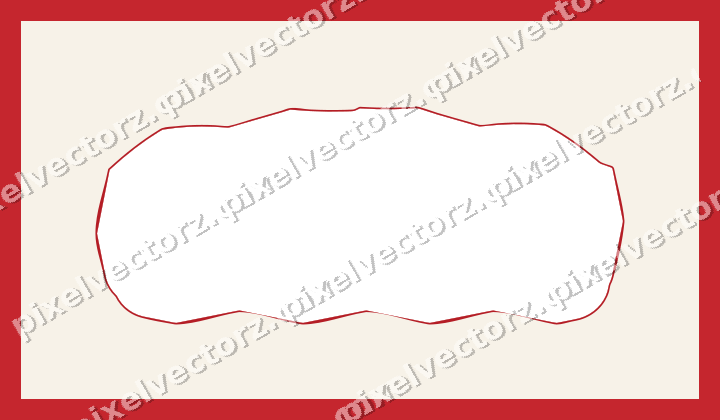 Decorative patterned mat frame in dark green and red with plain ground