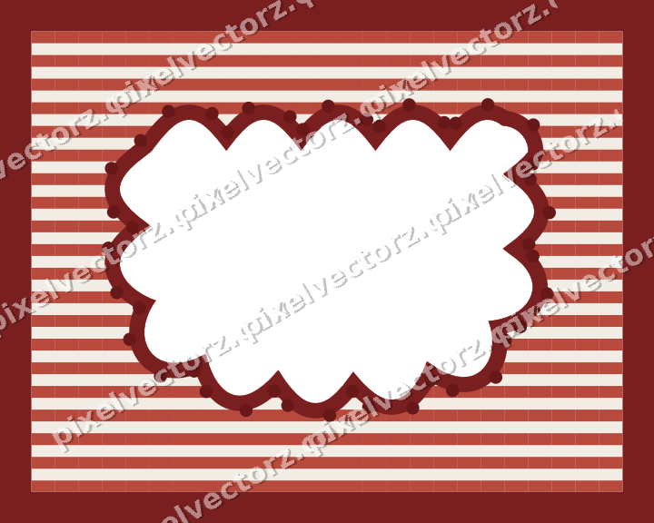 Decorative patterned mat frame in dark red with horizontal stripes