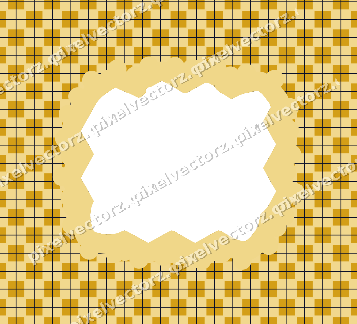 Decorative patterned mat frame in amber and blue with argyle diamonds
