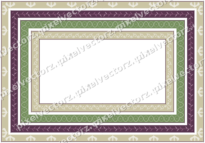 Decorative picture frame border in dark magenta with laurel moulding