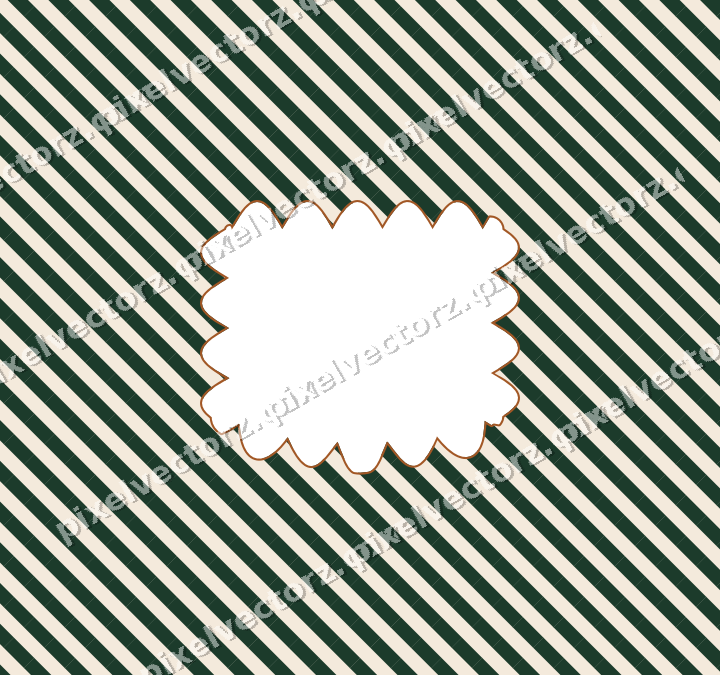 Decorative patterned mat frame in dark green with horizontal stripes