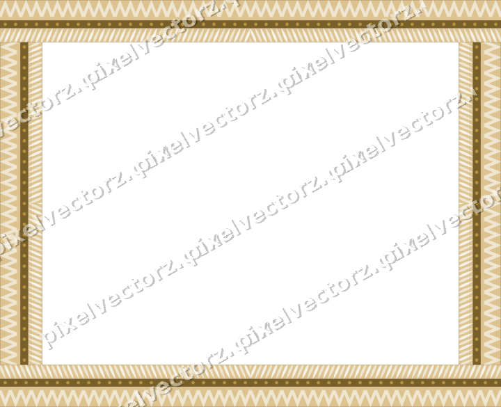 Decorative picture frame border in dark magenta and amber with zigzag