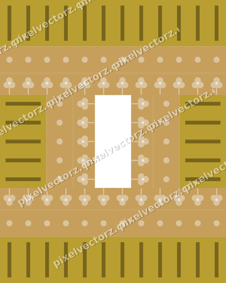 Decorative picture frame border in amber with trefoil band