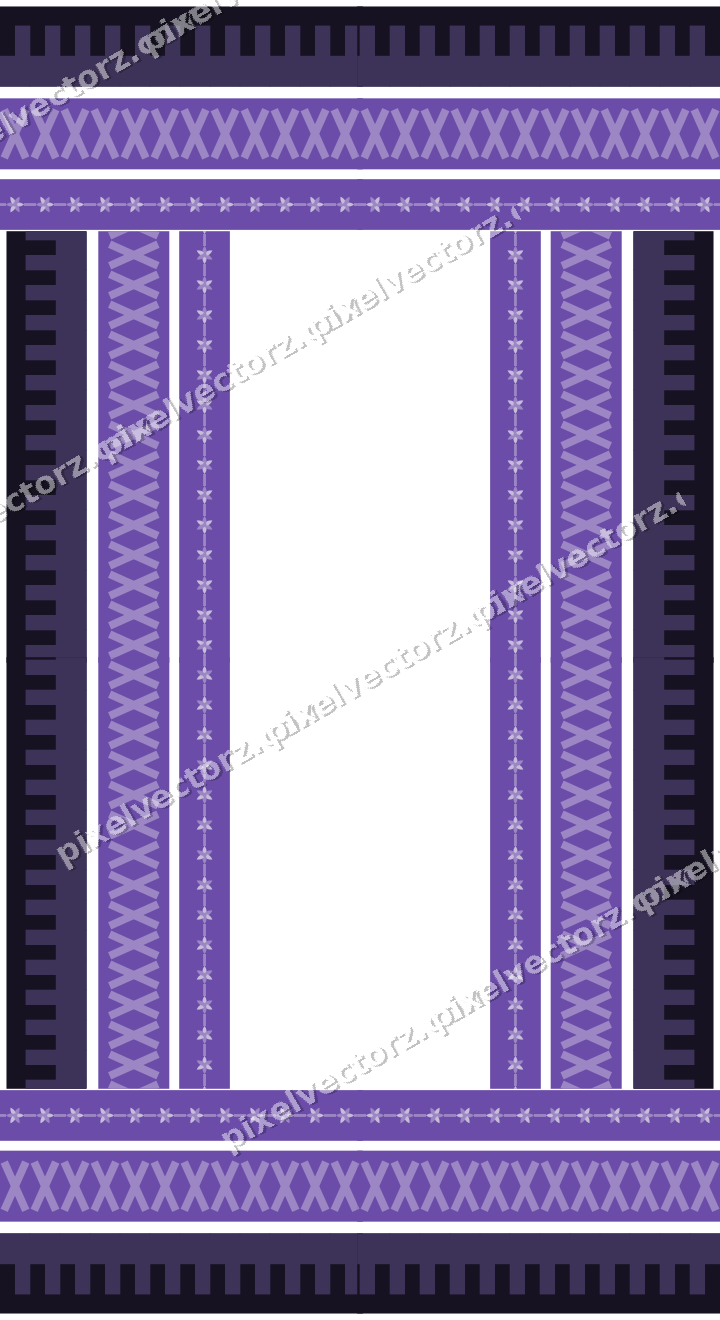 Decorative picture frame border in amber and purple with step band