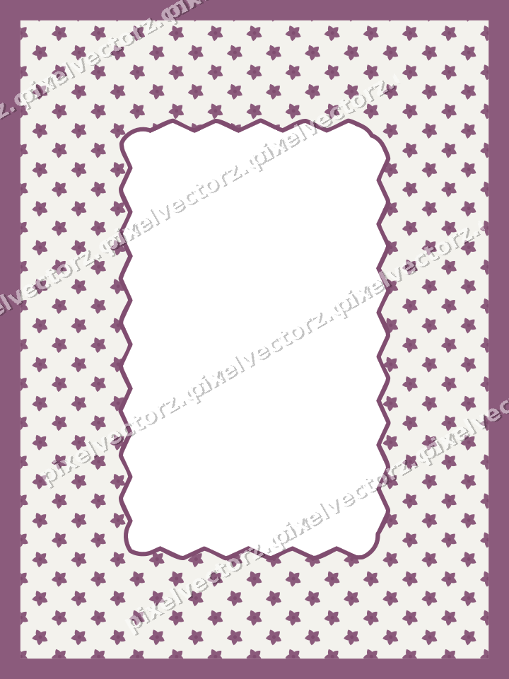 Decorative patterned mat frame in dark magenta with small blossoms