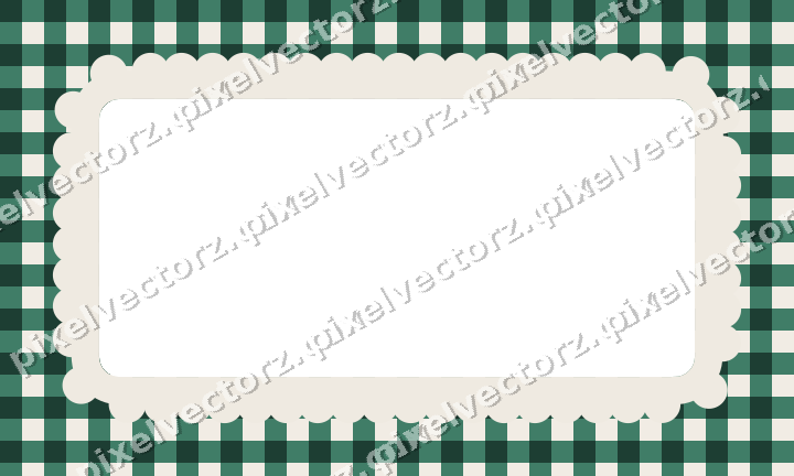 Decorative patterned mat frame in dark red with gingham check