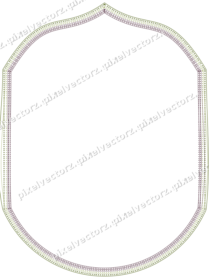 Decorative line art frame in lime and pink with label plaque