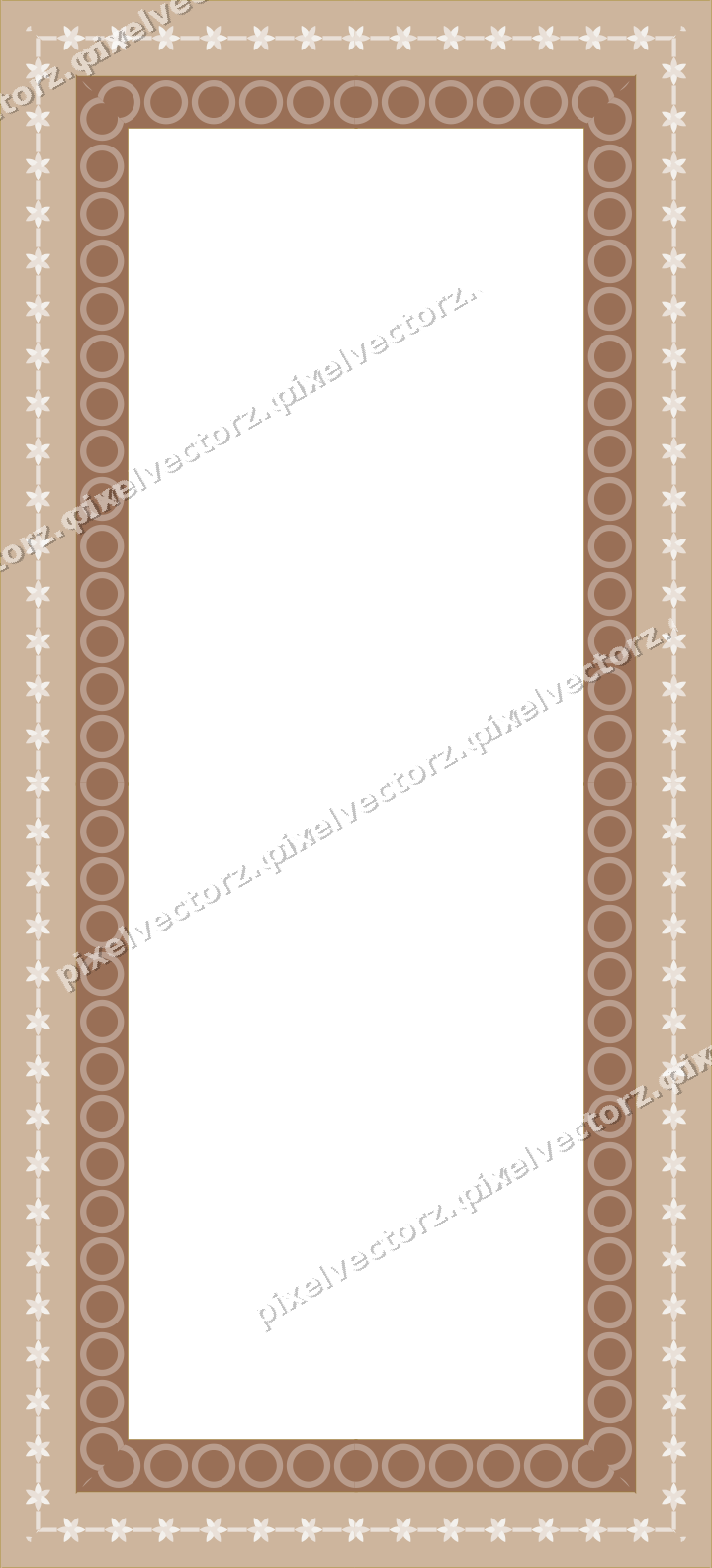 Decorative picture frame border in amber with rosette band