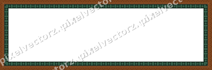 Decorative picture frame border in dark green with gothic tracery