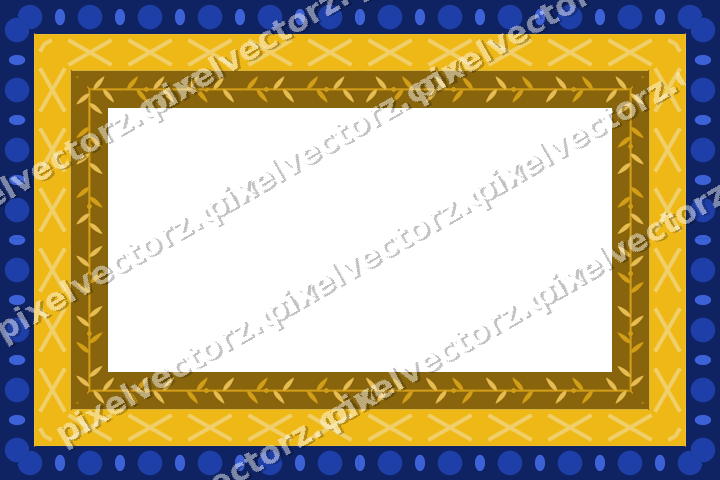 Decorative picture frame border in amber and blue with bead and reel