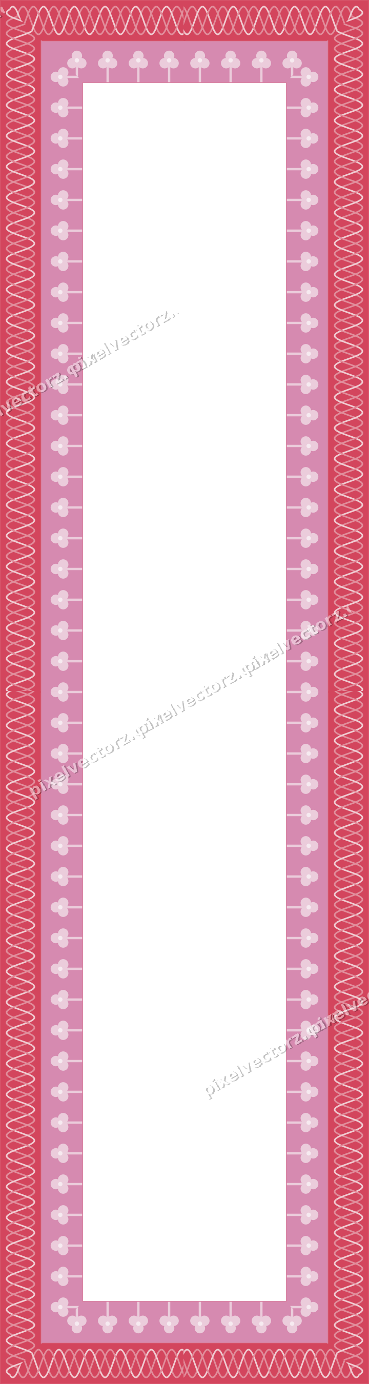 Decorative picture frame border in pale pink with guilloche band
