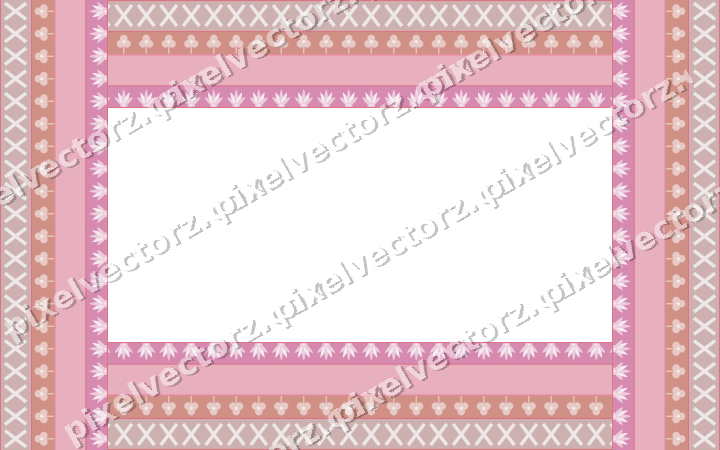 Decorative picture frame border in pale pink with cross band