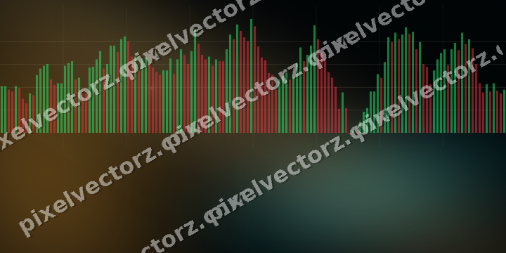 Leuchtender Neon Diagramm Hintergrund in Bernstein und Petrol