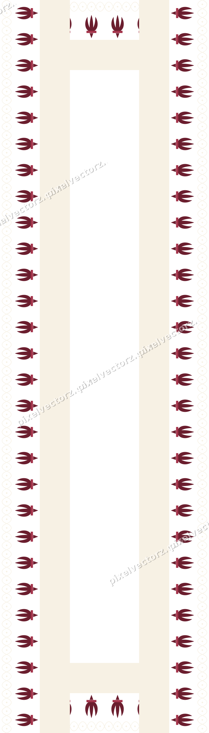 Decorative picture frame border in dark pink with fleur de lis band