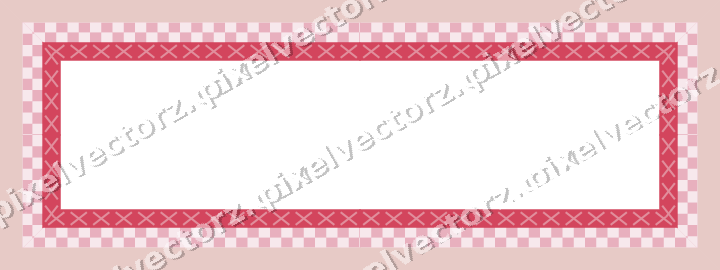 Decorative picture frame border in pale pink with cross band