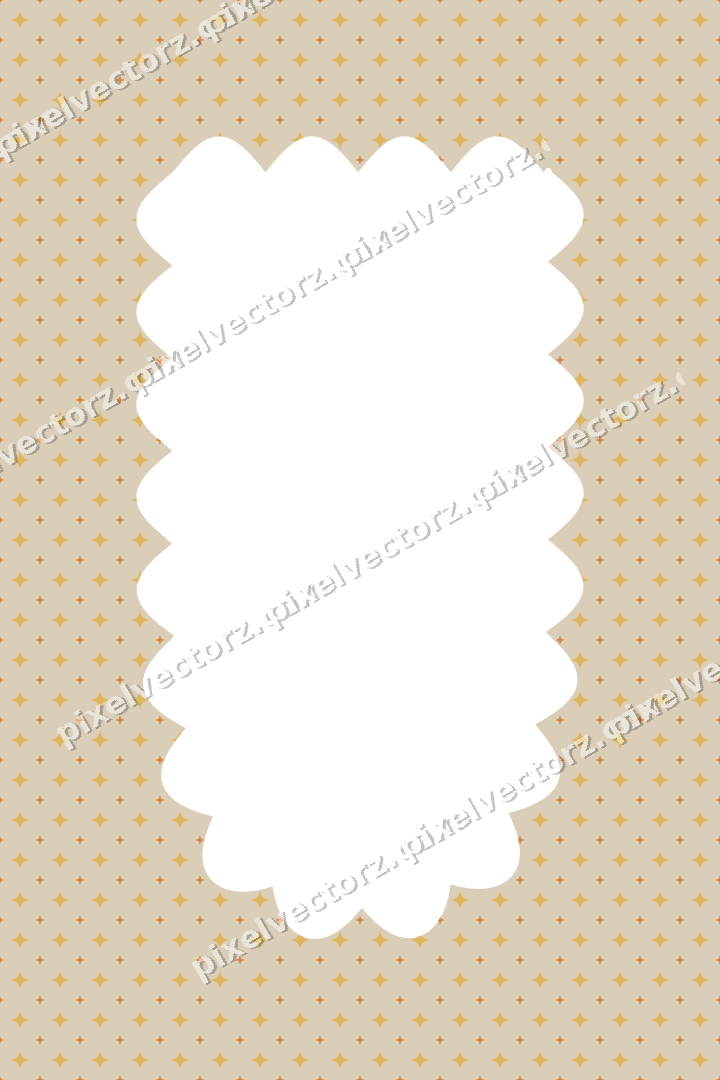 Decorative patterned mat frame in orange with sparkle pattern