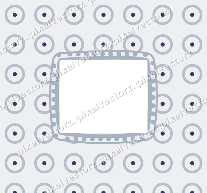Decorative patterned mat frame in dark blue with ring pattern