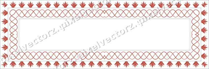 Decorative picture frame border in dark red with palmette