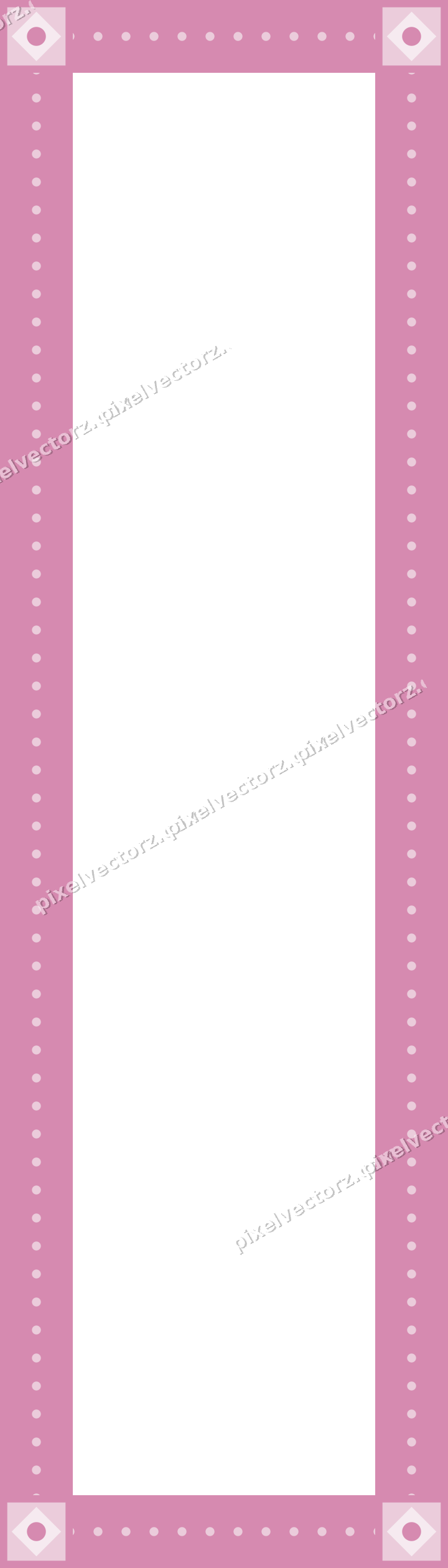 Decorative picture frame border in pale pink and pale red with dot row