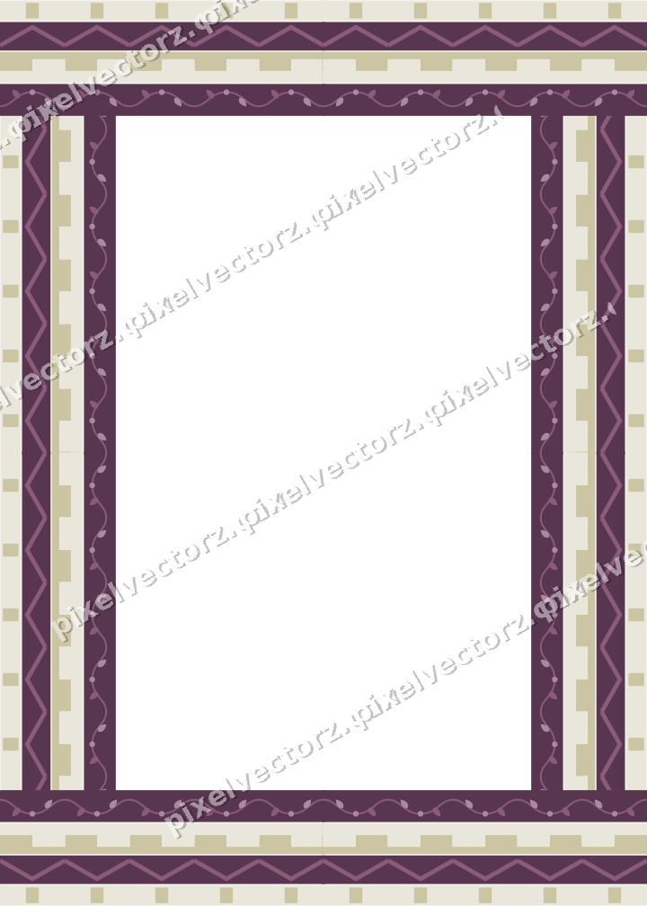 Decorative picture frame border in dark magenta with step band