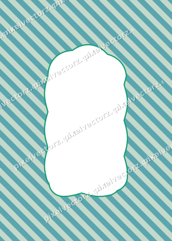 Decorative patterned mat frame in green with horizontal stripes