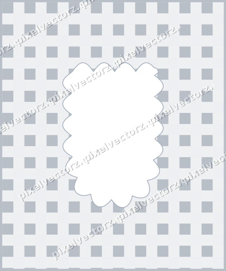 Decorative patterned mat frame in dark blue with gingham check